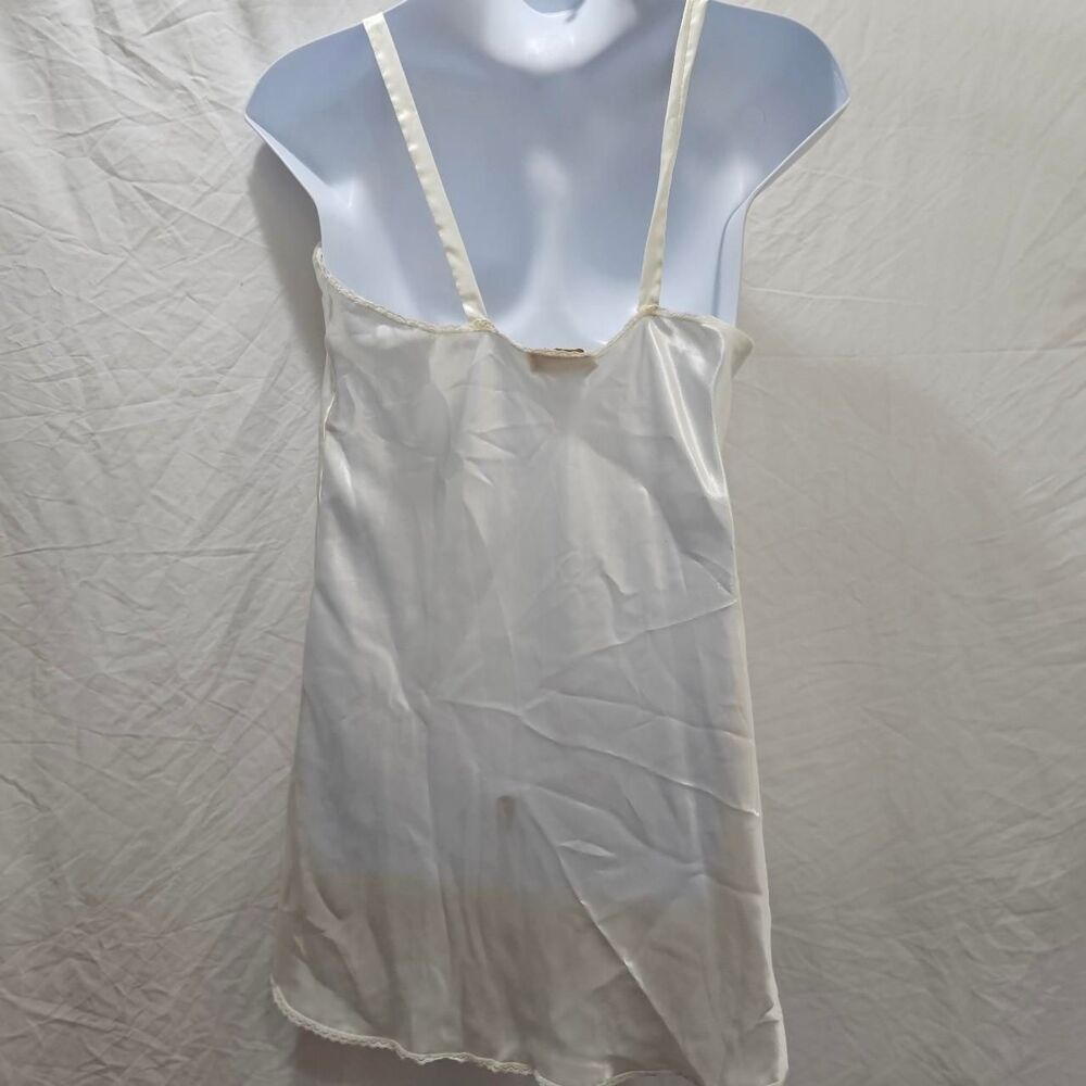 vintage 90s y2k white satin plus size coquette slip dress - Picture 2 of 8